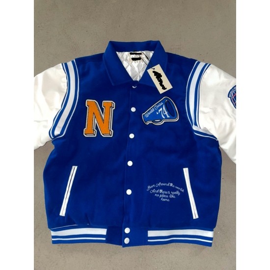 Neutrals Country Club Blue Varsity Jacket