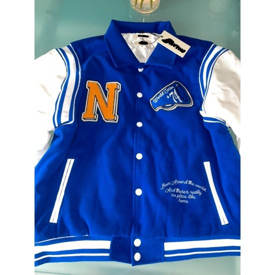 Neutrals Country Club Blue Varsity Jacket