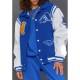 Neutrals World Series Blue and White Letterman Jacket