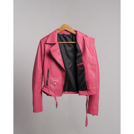 New Barbie Pink Leather Jacket