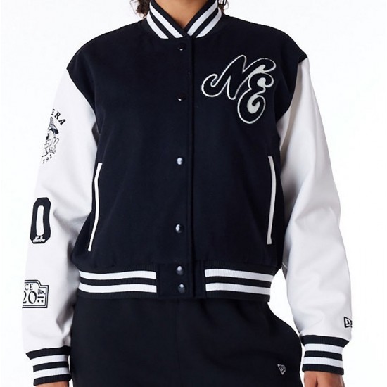 New Era Womens Black Varsity Jacket