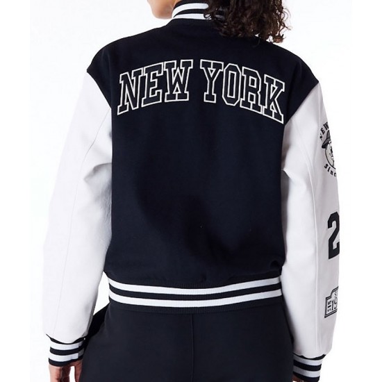 New Era Womens Black Varsity Jacket