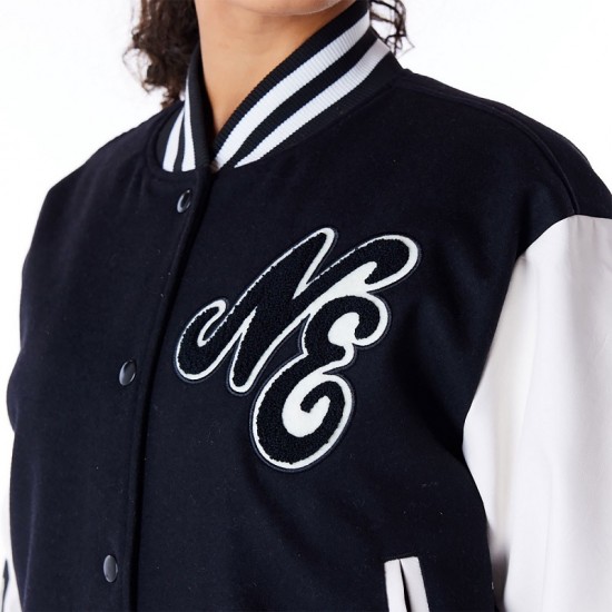 New Era Womens Black Varsity Jacket