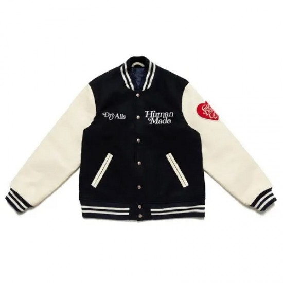 New Girls Don’t Cry Human Made Dry Alls Varsity Jacket