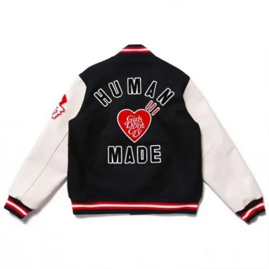 New Girls Don’t Cry Human Made Dry Alls Varsity Jacket