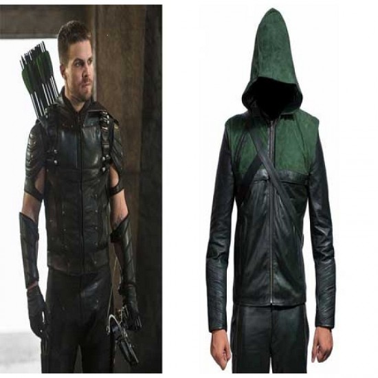 New Green Arrow Season 4 Costume Vest Jacket