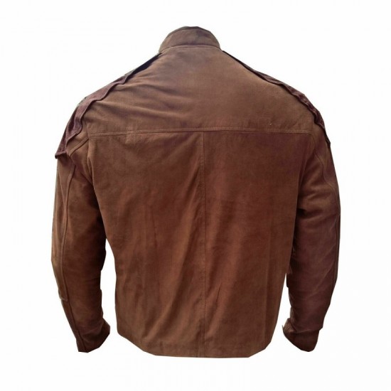 New Men's Battlestar Galactica Colonial Viper Pilot Brown Suede Leather Jacket