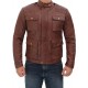 New Men's Brown Four Pocket Leather Jacket For Moto Lovers