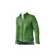 New Men's Dodge Green Motorcycle Style Slim Fit Leather Jacket