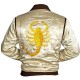 New Men's Slimfit Drive Rider Trucker Scorpion Ryan Gosling Ivory Jacket