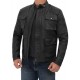 New Mens Black Four Pocket Vintage Leather Jacket