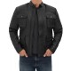 New Mens Black Four Pocket Vintage Leather Jacket