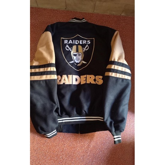 New Mens Oakland Raiders Varsity Jacket