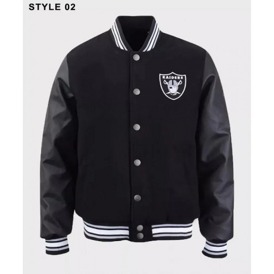 Mens Raider Black Varsity Jacket Reference: