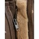 New Mens Sheepskin Duffle Coat Fur Hood Natural Shearling Fur Long Hooded Coat