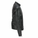 New Mens Stylish Black Leather Jacket Black Slim Fit Biker Motorcycle Jacket