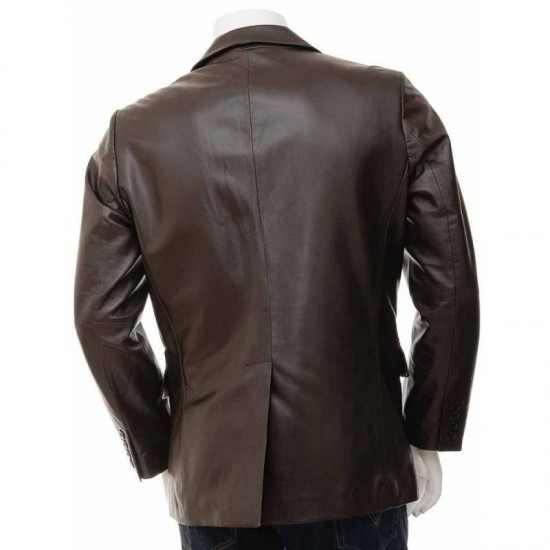 New Men’s Ultimate Crossover Real Leather Blazer Jacket