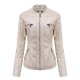 New Women's Hoodie Biker Leather Jacket