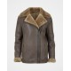 New Womens Aviator B3 Sherling Winter Jacket