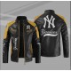 New York Yankees Block Yellow Black Leather Jacket