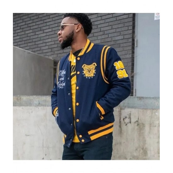 North Carolina A T University Unisex Navy Blue Varsity Jacket