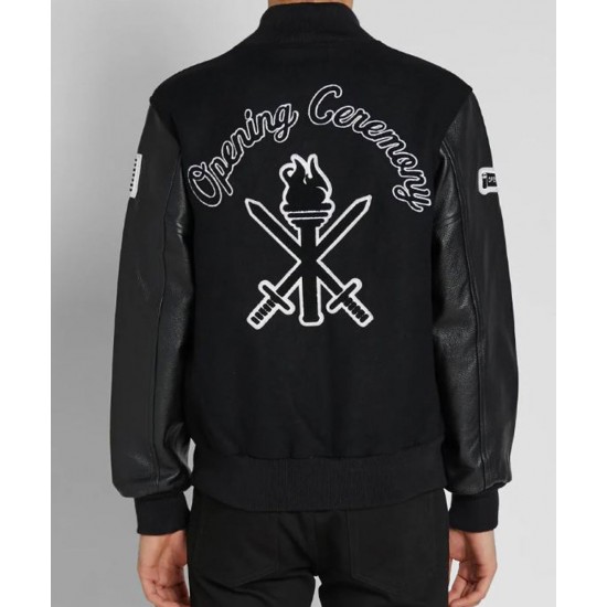 OC Opening Ceremony Black Varsity Jacket