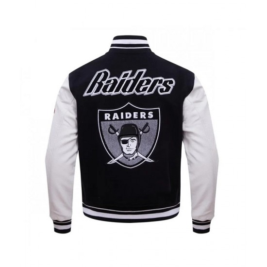 Oakland Raiders Retro Classic Rib Wool Varsity Jacket