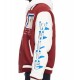 Off White Red Varsity Jacket