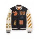 Off-White Wool-Blend Varsity Jacket