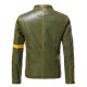 Old Splice Stand Collar Leather Green Jacket