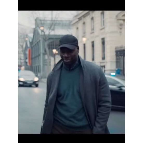 Omar Sy Arsene Lupin Grey Coat