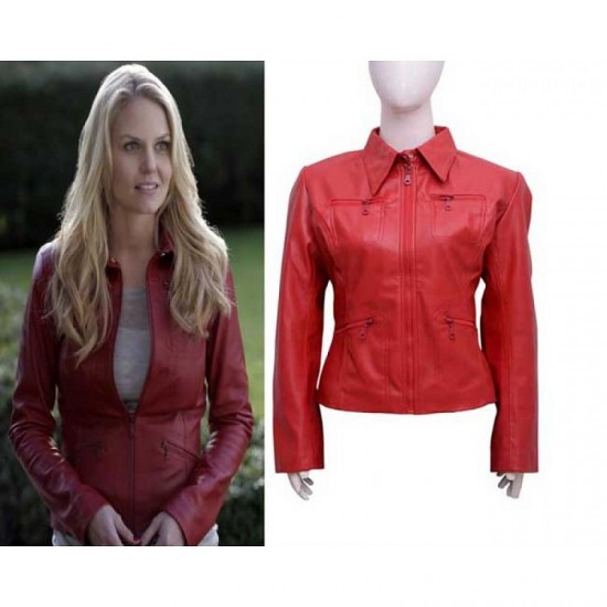 Once Upon A Time Emma Swan Red Leather Jacket