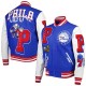 PHILADELPHIA 76 ERS NBA Mash Up Mens Long Sleeve Varsity JACKET