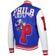 PHILADELPHIA 76 ERS NBA Mash Up Mens Long Sleeve Varsity JACKET