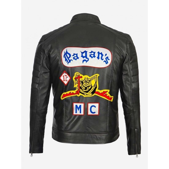 Pagan MC Motorcycle Black Leather Jacket