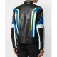 Panelled Color Biker Jacket For Men