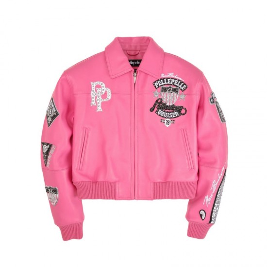 Pelle Pelle American Briuser Plush PInk leather Jacket