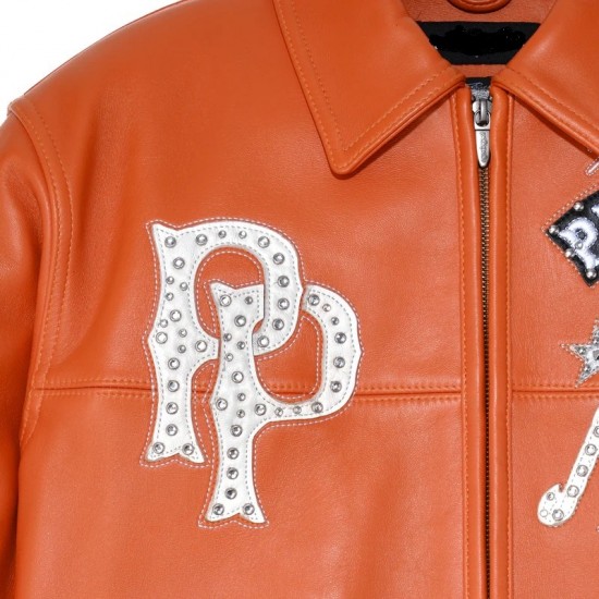 Pelle Pelle American Bruiser Leather Varsity Bomber Jacket