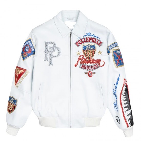 Pelle Pelle American Bruiser Plush White Jacket