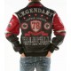 Pelle Pelle Black Red Encrusted Studded Leather Jacket