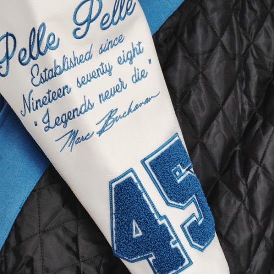 Pelle Pelle Blue Biker 1978 Varsity Jacket