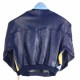 Pelle Pelle Blue Leather Bomber Jacket