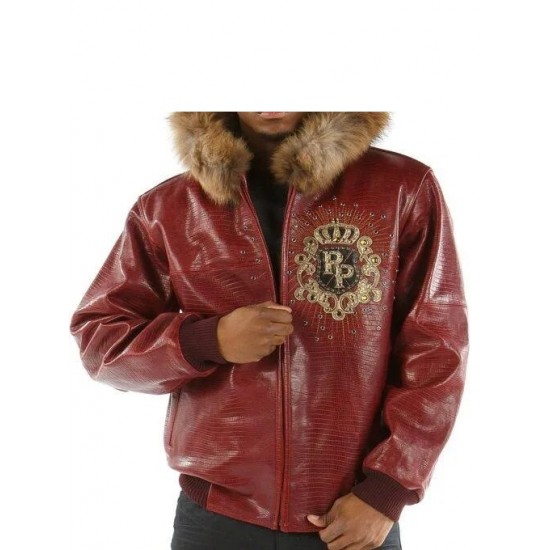 Pelle Pelle Crest Maroon Leather Jacket