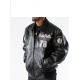 Pelle Pelle European Racer Blacksilver Ghost Mens Leather Jacket