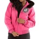 Pelle Pelle Ladies Hooded Pink Crest Jacket