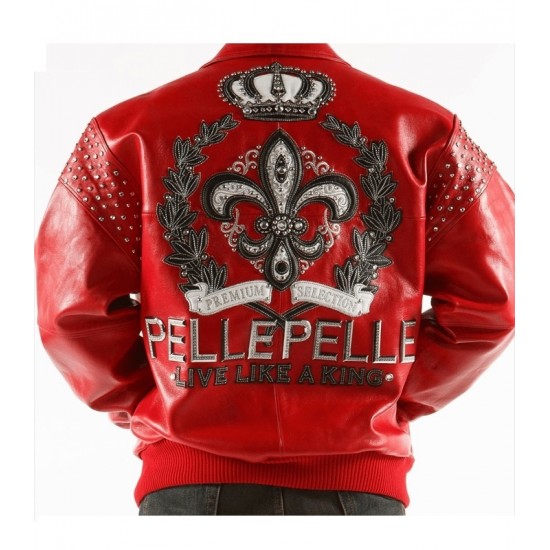 Pelle Pelle Live Like A King Red Leather Jacket