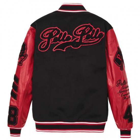 Pelle Pelle Red Biker 1978 Varsity Jacket