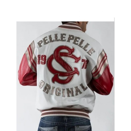 Pelle Pelle Red White Men Jacket