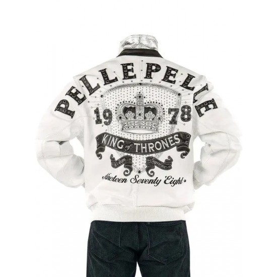 Pelle Pelle White King 1978 White Leather Jacket