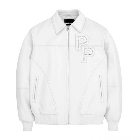 Pelle Pelle White Plush Leather Jacket